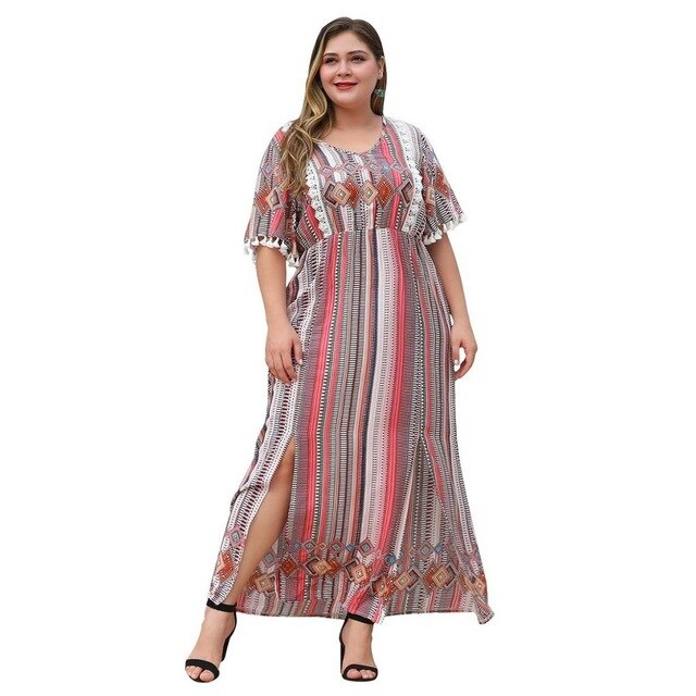 2020 summer plus size long dress for women