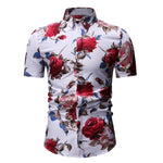 Mens Summer Beach Hawaiian Shirt Brand Short Sleeve