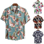 2020 Men Hawaiian Casual Wild Shirts Men Tropical