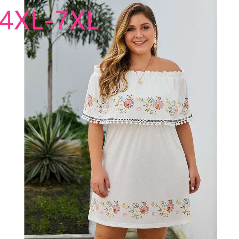 New summer plus size mini dress for women