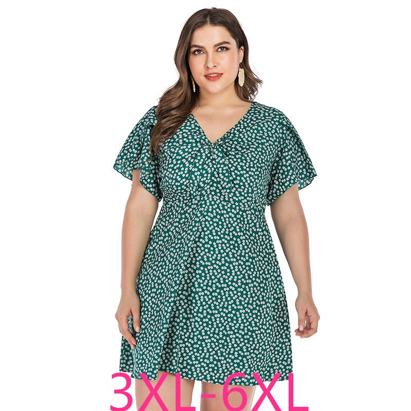 2019 new summer plus size mini dress for women