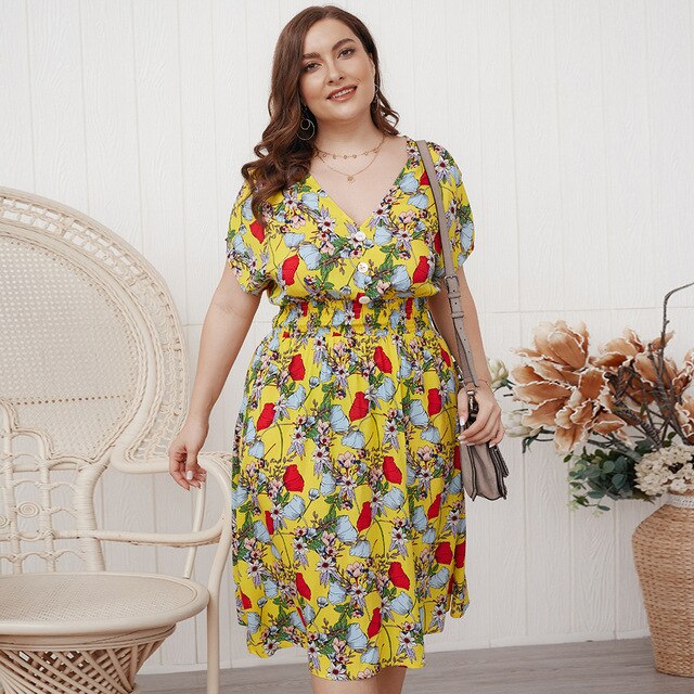 New summer plus size long dress for women