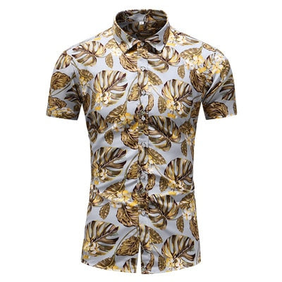 2020 Fashion Print Short Sleeve Hawaiian Shirt