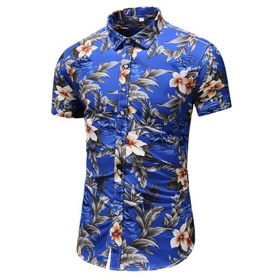 2020 Fashion Print Short Sleeve Hawaiian Shirt