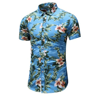 2020 Fashion Print Short Sleeve Hawaiian Shirt