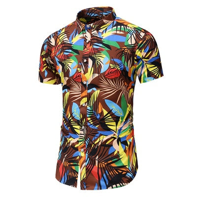 2020 Fashion Print Short Sleeve Hawaiian Shirt