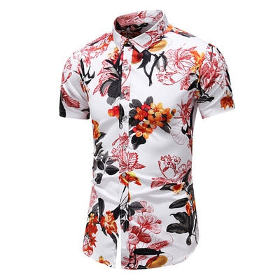 2020 Fashion Print Short Sleeve Hawaiian Shirt