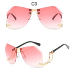 2020 New Irregular Rimless Sunglasses Women Brand Designer