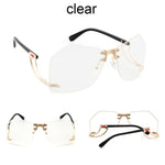 2020 New Irregular Rimless Sunglasses Women Brand Designer