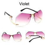 2020 New Irregular Rimless Sunglasses Women Brand Designer