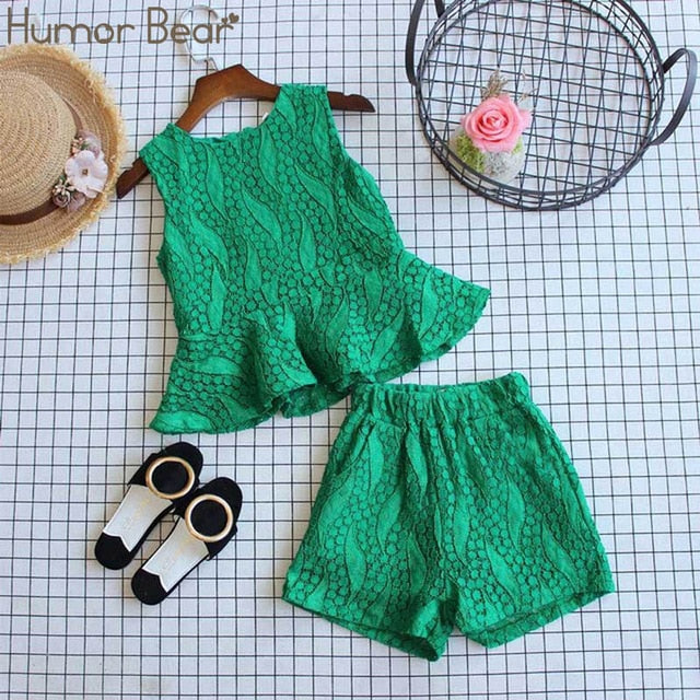 Baby Girls Clothing Set Summer New Sweet Bow