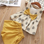 Baby Girls Clothing Set Summer New Sweet Bow