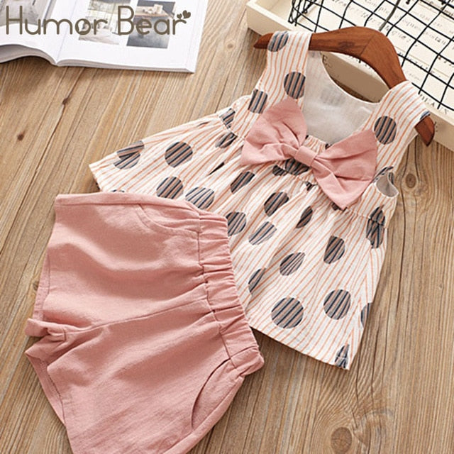 Baby Girls Clothing Set Summer New Sweet Bow