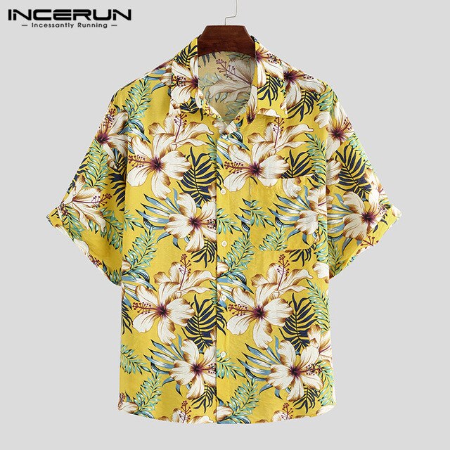 2020 Fashion Men Hawaiian Shirt Short Sleeve