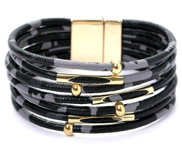 Leopard Leather Bracelets For Women