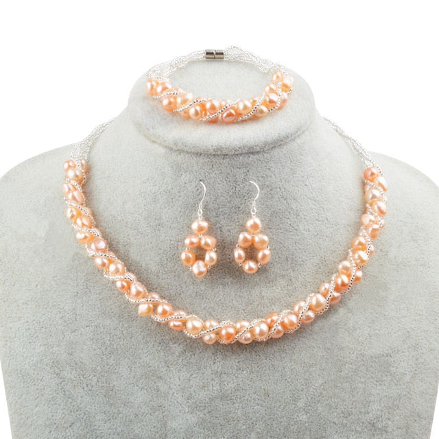 Natural Freshwater Pearl Jewelry Sets