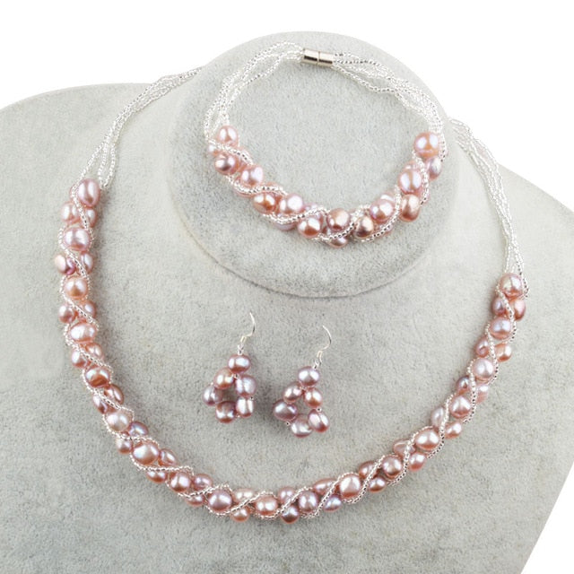 Natural Freshwater Pearl Jewelry Sets