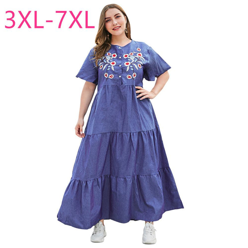 New 2020 summer plus size long dress for women