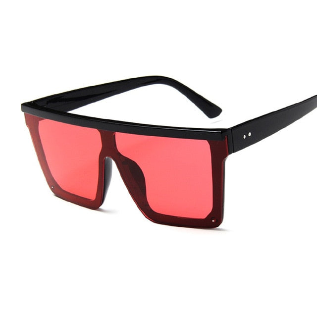 New Black Square Sunglasses Women Big Frame Fashion