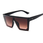 New Black Square Sunglasses Women Big Frame Fashion