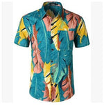 5 Style men's Hawaiian Beach Shirt Floral Fruit Print