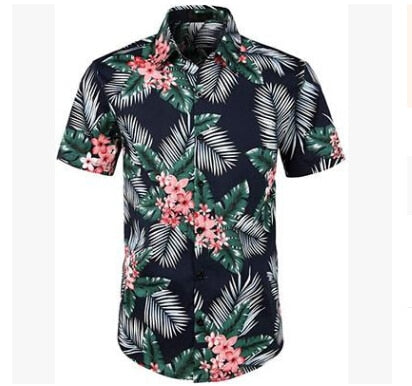 5 Style men's Hawaiian Beach Shirt Floral Fruit Print