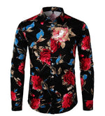 Floral Shirt Button Down Mens Shirt Slim Fit