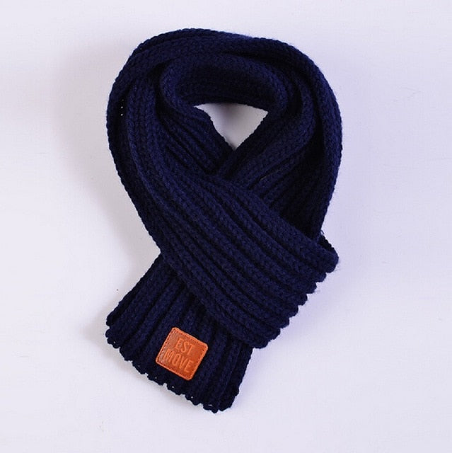 lovely cotton knitted kids scarf