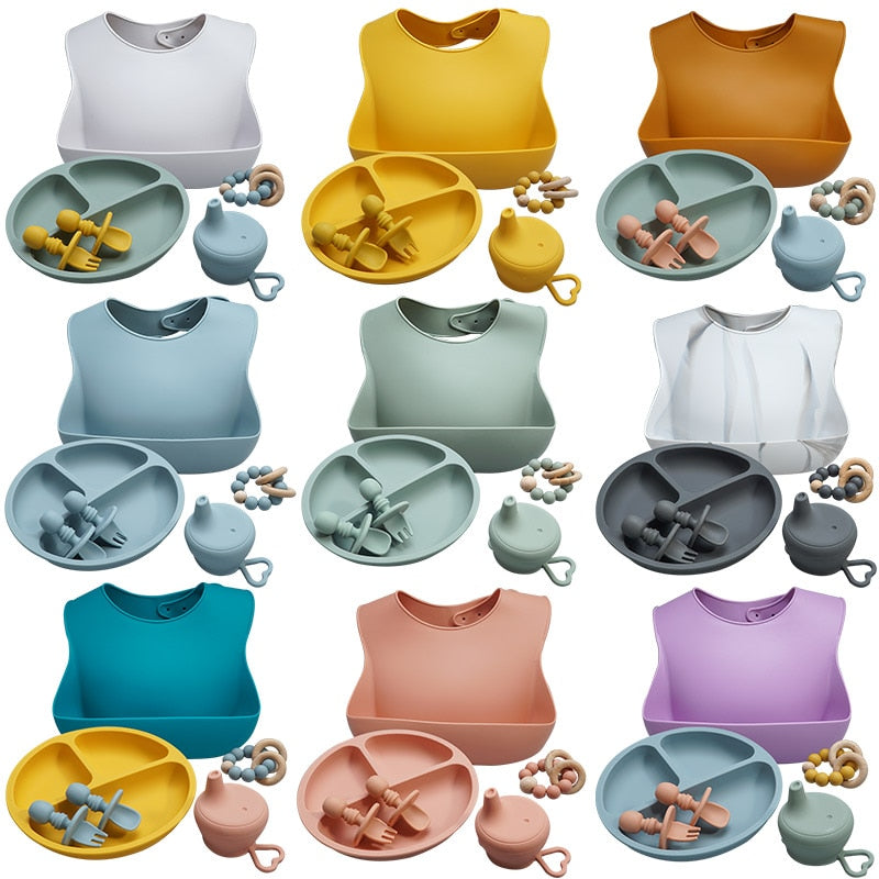 Roll up Travel Baby Bib Set