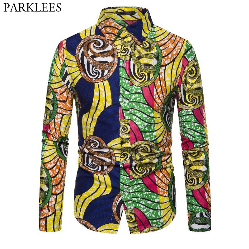 Fashion Dashiki African Print Shirt Men