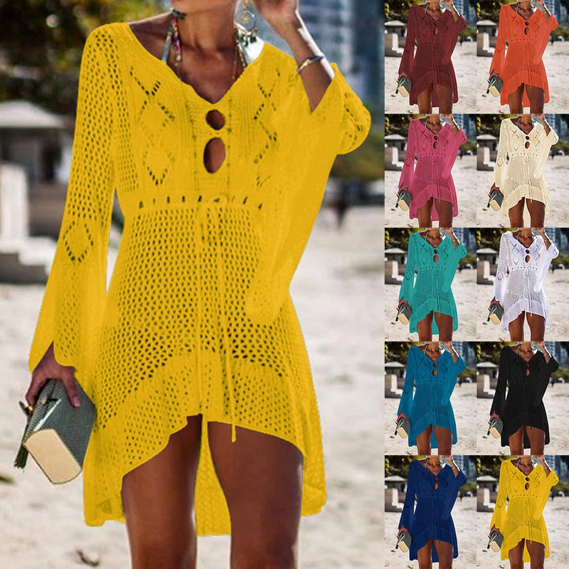 2020 Sexy Crochet Knitted Beach Cover up