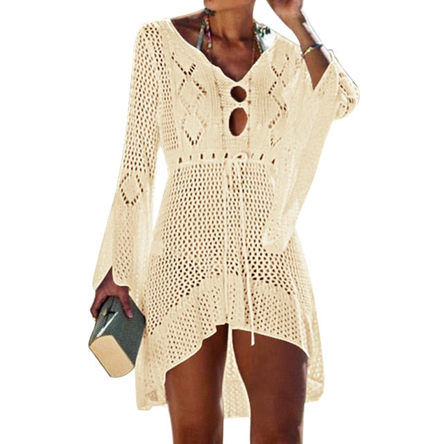 2020 Sexy Crochet Knitted Beach Cover up