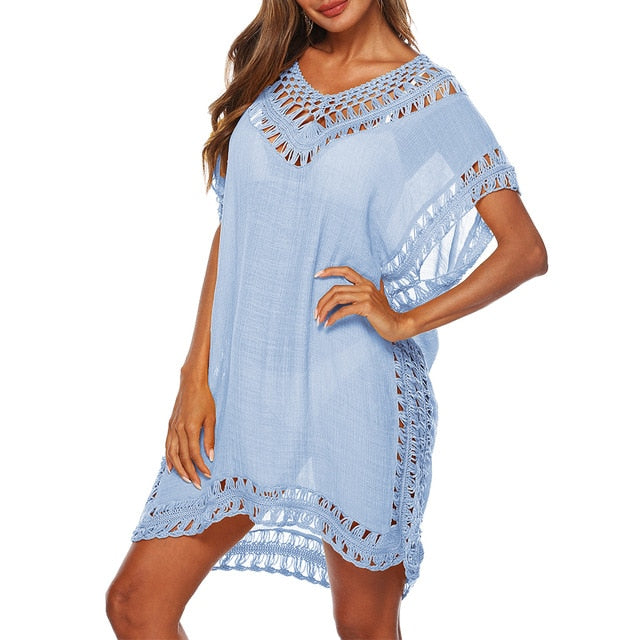 2020 Sexy Crochet Knitted Beach Cover up