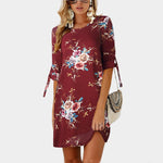 2020 Floral Print Beach Chiffon Dress