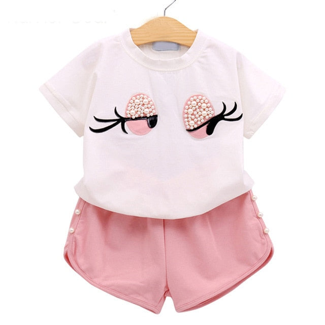 Humor Bear Girls Clothing Set Pearl Girls Clothes Set