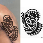 POLYNESIAN BULL TEMPORARY TATTOO, WARRIOR, TRIBAL MENS, WOMENS, MAORI, STICKER