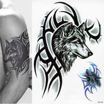 POLYNESIAN BULL TEMPORARY TATTOO, WARRIOR, TRIBAL MENS, WOMENS, MAORI, STICKER