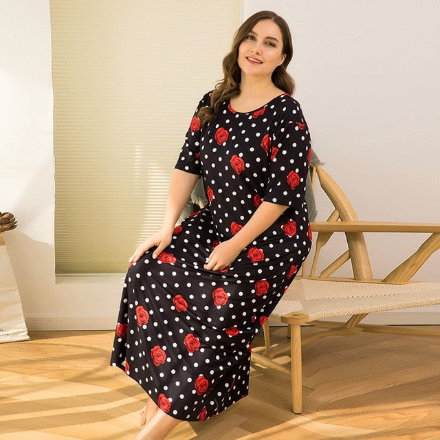 New 2020 summer plus size home wear long pajamas for women