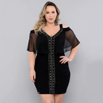 6XL Large size Women's Dress Summer Lace V-neck