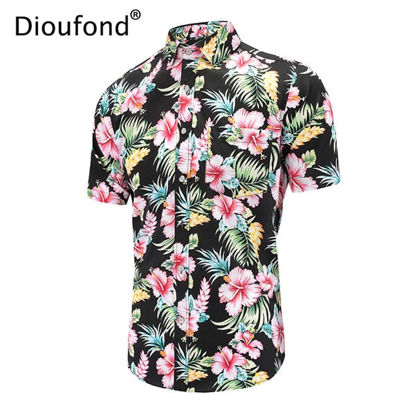 Dioufond Men's Casual Short Sleeve shirt