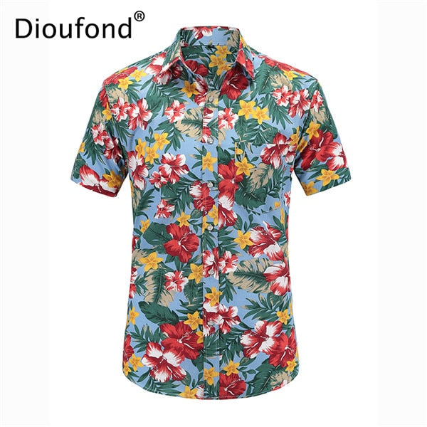 Dioufond Men's Casual Short Sleeve shirt