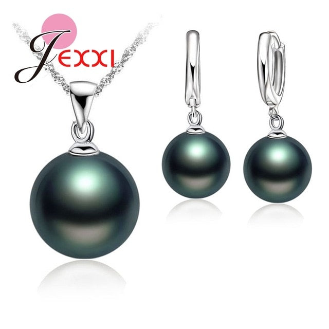 Classic Nice Pearl Jewelry Sets 925 Sterling Silver