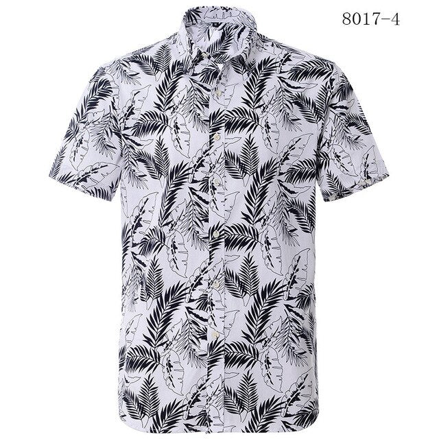 Yellow Mens Hawaiian Shirt 2020 Summer Short Sleeve