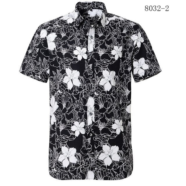 Yellow Mens Hawaiian Shirt 2020 Summer Short Sleeve