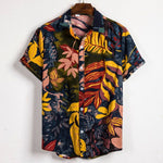 Fashion Tropical Plant Print Hawaiian Shirt