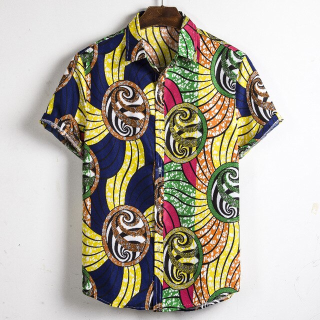 Fashion Tropical Plant Print Hawaiian Shirt