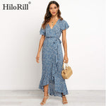 Long Maxi Dress Women Casual Boho Floral Print