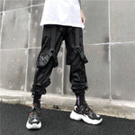 Men Hip Hop Black Cargo Pants