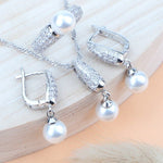 Pearl Silver 925 Wedding Jewelry Sets