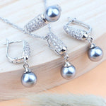 Pearl Silver 925 Wedding Jewelry Sets